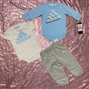 ( 3 PIECE SET ) = 2 Bodysuit + 1 Sweat-pant 100% Cotton